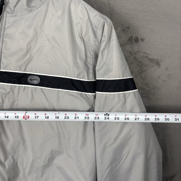 Vintage Nike Full Zip Reversible Hooded Coat Jacket Mens Extra Large XL Gray - Picture 9 of 10